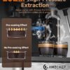 AMZCHEF Espresso Machine with Grinder, 20 Bar, Latte & Cappuccino, Black | Built-In Grinder, 20 Grind Settings, 20 Bar, 3-Level PID Control, 3–10s Pre-Infusion, Easy Milk Frothing, Compact Design