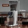 AMZCHEF Burr Coffee Grinder, 45 Settings, Anti-Static Burr Mill | 40mm Burr, 0.5s LED Timer, Fit 51-54/58 Espresso Portafilter, for Espresso, Drip, Pour Over, Cold Brew & French Press