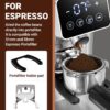 AMZCHEF Burr Coffee Grinder, 45 Settings, Anti-Static Burr Mill | 40mm Burr, 0.5s LED Timer, Fit 51-54/58 Espresso Portafilter, for Espresso, Drip, Pour Over, Cold Brew & French Press
