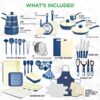 Nutrichef 54 Piece Professional Grade Complete Home Kitchen Cookware Set, Ceramic Non-Stick Bakeware, Pot and Pans Kit, Cool-Touch Handles, Safe for Gas, Electric, Induction Cooktops, Easy Clean