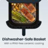 Chefman Crispinator Air Fryer 6-in-1 with 8 Qt capacity, 450°F Max Temp with TurboFry Pro Technology for Fast and Even Results, Viewing Window, Nonstick Ceramic Basket