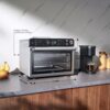 Typhur Sync Air Fryer Oven with Wireless Meat Thermometer Probe, AI Recipes | 12‑in‑1 Countertop Air Fryer Toaster Oven Combo, 360° Turbo Convection, Smart App Control, Home & Commercial, Stainless Steel