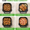 NutriChef 6 Quart Extra Large Air Fryer with 11-in-1 Cooking Presets | Extra-Large Basket Fits Up to 12” Pizza | Adjustable Temperature 450F & Timer Range | Dual Heat Source Technology | Grey NutriChef 6 Quart Extra Large Air Fryer with 11-in-1 Cooking Presets | Extra-Large Basket Fits Up to 12” Pizza | Adjustable Temperature 450F & Timer Range | Dual Heat Source Technology | Grey