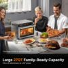 Typhur Sync Air Fryer Oven with Wireless Meat Thermometer Probe, AI Recipes | 12‑in‑1 Countertop Air Fryer Toaster Oven Combo, 360° Turbo Convection, Smart App Control, Home & Commercial, Stainless Steel