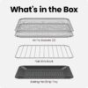 Chefman Air Fryer Toaster Oven Combo, Countertop Oven for Quick & Healthy Meals, Bake, Broil, Air Fry, Toast, and Bagel Functions, 450°F Max Temp, 4 Slice Toaster Oven Air Fryer Combo