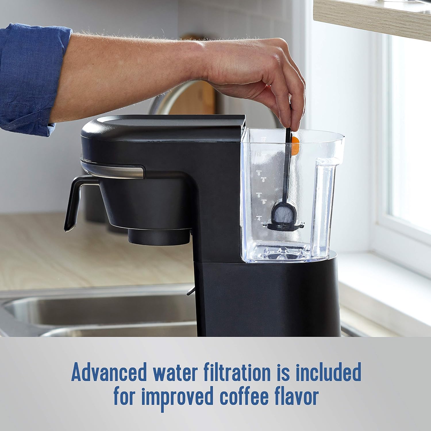 Mr. Coffee Coffee Maker, Programmable Coffee Machine for Single Serve or Carafe Coffee, 10 Cups, Black Mr. Coffee Coffee Maker, Programmable Coffee Machine for Single Serve or Carafe Coffee, 10 Cups, Black - Image 7