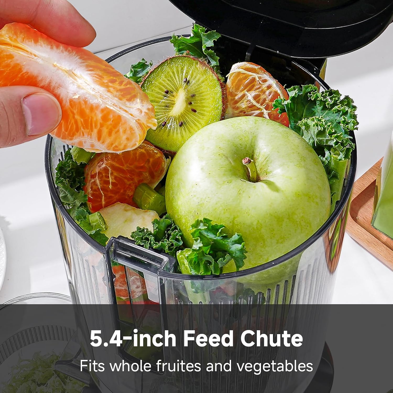 Cold Press Juicer Machine, 5.4" Wide Self-Feeding Chute | Masticating Juice Extractor for Whole Fruits & Vegetables,Large Auger & Triple Strainers, High Juice Yield, Easy to Clean Cold Press Juicer Machine, 5.4" Wide Self-Feeding Chute | Masticating Juice Extractor for Whole Fruits & Vegetables,Large Auger & Triple Strainers, High Juice Yield, Easy to Clean - Image 3