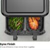 Chefman TurboFry Touch Dual Air Fryer, Maximize The Healthiest Meals With Double Basket Capacity, One-Touch Digital Controls And Shake Reminder For The Perfect Crispy And Low-Calorie Finish