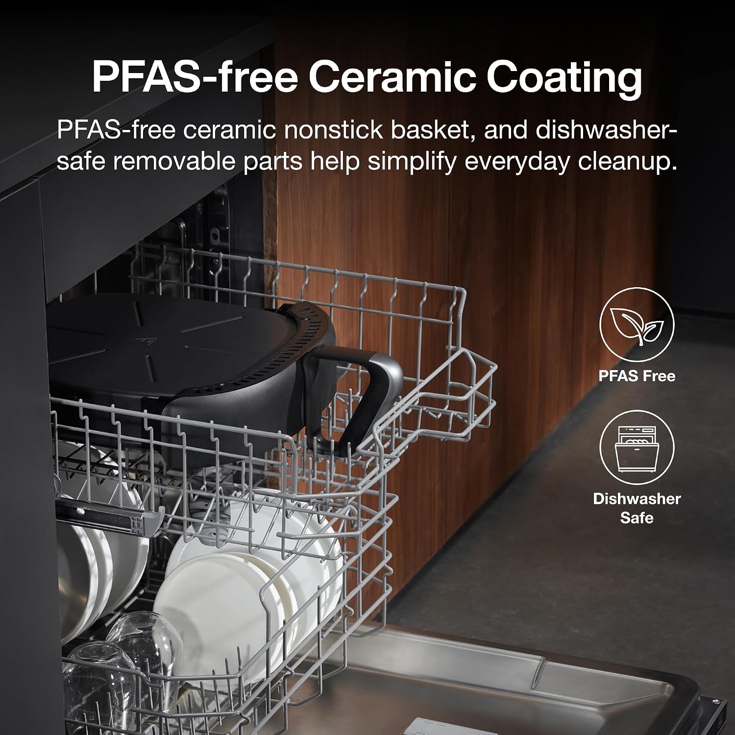 Typhur Dome 2 Large AI Smart Air Fryer, 15-in-1 Dual Heating, Self-Cleaning | Top & Bottom Heating | PFAS-Free Ceramic Basket | Fits 12" Pizza or Steaks | Whisper-Quiet | Dishwasher Safe | Silver | 120V Typhur Dome 2 Large AI Smart Air Fryer, 15-in-1 Dual Heating, Self-Cleaning | Top & Bottom Heating | PFAS-Free Ceramic Basket | Fits 12" Pizza or Steaks | Whisper-Quiet | Dishwasher Safe | Silver | 120V - Image 8