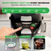 NutriChef Digital Water Boiler and Warmer - 5L/5.28 Qt Stainless Electric Hot Water Dispenser w/LCD Display, Rotating Base, Keep Warm, Auto Shut Off, Safety Lock, Instant Heating for Coffee & Tea