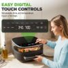 NutriChef 6 Quart Extra Large Air Fryer with 11-in-1 Cooking Presets | Extra-Large Basket Fits Up to 12” Pizza | Adjustable Temperature 450F & Timer Range | Dual Heat Source Technology | Grey NutriChef 6 Quart Extra Large Air Fryer with 11-in-1 Cooking Presets | Extra-Large Basket Fits Up to 12” Pizza | Adjustable Temperature 450F & Timer Range | Dual Heat Source Technology | Grey