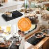 AMZCHEF Double Induction Cooktop, 1800W 2 Burner, ETL Certified | 18 Power Levels (100W-1800W), 20 Temp Levels (100°F-465°F), 10-Hour Timer, Safety Lock, independent Control, 110-120V