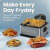 Chefman 4.5 Liter Deep Fryer w/Basket Strainer, XL Jumbo Size, Adjustable Temperature & Timer, Perfect for Fried Chicken, Shrimp, French Fries, Chips & More, Removable Oil-Container, Stainless Steel