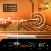 Typhur Sync Air Fryer Oven, Smart AI Wireless Probe, 360° Turbo Convection | 12‑in‑1 Countertop Airfryer Toaster Oven Combo, App Control, Extra Wire Rack, Home & Commercial, Stainless Steel Silver