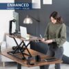 VIVO Rustic Vintage Brown 42 inch Standing Desk Converter, DESK-V042KN | Large, Height Adjustable, Stand Up Desk Riser, Wide Keyboard Tray, Dual Monitor and Laptop Workstation, Black Frame, K Series VIVO Rustic Vintage Brown 42 inch Standing Desk Converter, DESK-V042KN | Large, Height Adjustable, Stand Up Desk Riser, Wide Keyboard Tray, Dual Monitor and Laptop Workstation, Black Frame, K Series