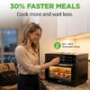 NutriChef 32 Quart Air Fryer & Oven | Digital Airfryer with 20 Presets, Dual Cook, Rotisserie, Bake & More | Multi-Function Convection Countertop Oven | Large Capacity | 18" x 17" x 14 | Black
