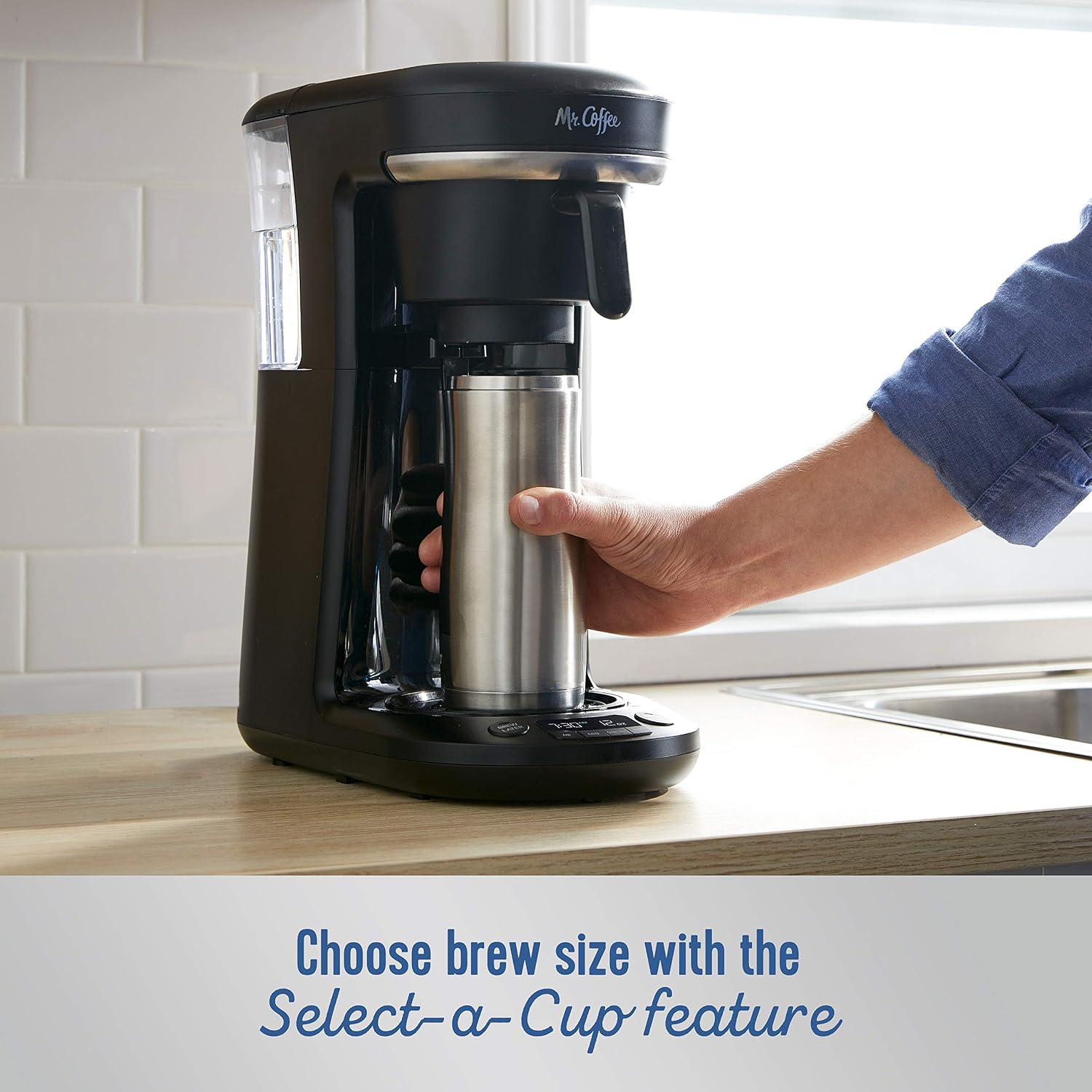 Mr. Coffee Coffee Maker, Programmable Coffee Machine for Single Serve or Carafe Coffee, 10 Cups, Black Mr. Coffee Coffee Maker, Programmable Coffee Machine for Single Serve or Carafe Coffee, 10 Cups, Black - Image 5