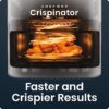 Chefman Crispinator Air Fryer 7-in-1 with 8 Qt Capacity, 450°F Max Temp & TurboFry Pro Technology for Fast, Even Results, Bake, Broil, Dehydrate, Viewing Window, Nonstick Ceramic-Coated Basket
