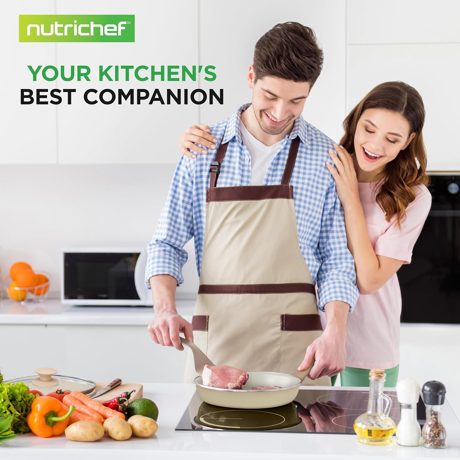 Nutrichef 54-Piece Marble Non-Stick Cookware and Bakeware Set, Professional Home Kitchen Collection with Multi-Sized Pots and Pans Set, and Heat-Resistant Tools Nutrichef 54-Piece Marble Non-Stick Cookware and Bakeware Set, Professional Home Kitchen Collection with Multi-Sized Pots and Pans Set, and Heat-Resistant Tools - Image 7