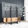 VIVO Heavy Duty 55 to 100 inch TV Floor Stand, Holds up to 154 lbs, Tall Stationary TV Mount with Storage Shelf, Black, STAND-TV100F
