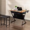 VECELO Drafting Table Art Desk Art Table Adjustable Drawing Table Tilted Tabletop with 2 Storage Drawers and Stool, Drawing Desk for Artist Painters Drawing, Crafting, Reading, Writing, Rustic Brown VECELO Drafting Table Art Desk Art Table Adjustable Drawing Table Tilted Tabletop with 2 Storage Drawers and Stool, Drawing Desk for Artist Painters Drawing, Crafting, Reading, Writing, Rustic Brown