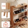 VEVOR Shoe Cabinet with 2 Flip Drawers, Shoe Storage Cabinet for Entryway, Free Standing Shoe Storage Organizer with Rattan Doors for Heels, Boots, Slippers in Hallway, Living Room VEVOR Shoe Cabinet with 2 Flip Drawers, Shoe Storage Cabinet for Entryway, Free Standing Shoe Storage Organizer with Rattan Doors for Heels, Boots, Slippers in Hallway, Living Room