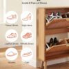 VEVOR Shoe Cabinet with 2 Flip Drawers, Shoe Storage Cabinet for Entryway, Free Standing Shoe Storage Organizer with Rattan Doors for Heels, Boots, Slippers in Hallway, Living Room VEVOR Shoe Cabinet with 2 Flip Drawers, Shoe Storage Cabinet for Entryway, Free Standing Shoe Storage Organizer with Rattan Doors for Heels, Boots, Slippers in Hallway, Living Room