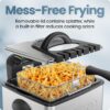Chefman 4.5 Liter Deep Fryer w/Basket Strainer, XL Jumbo Size, Adjustable Temperature & Timer, Perfect for Fried Chicken, Shrimp, French Fries, Chips & More, Removable Oil-Container, Stainless Steel