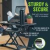 TechOrbits Standing Desk Converter-32-inch Height Adjustable, MDF Wood, Sit Riser-Black, 32"