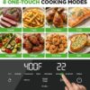 NutriChef 8.5 Quart Family Size Double Glass Basket Air Fryer | 8-in-1 Preset Dual Cook Modes | Glass Fry Bowls for Best Cooking | Cook Steak, Fries & More | Adjustable Temperature & Timer | Black