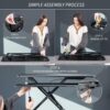 VIVO Black 48 in Standing Desk Converter, DESK-V048KB | Extra Large, Height Adjustable, Stand Up Desk Riser, Keyboard Tray, Dual Monitor & Laptop Workstation, Black Frame, K Series VIVO Black 48 in Standing Desk Converter, DESK-V048KB | Extra Large, Height Adjustable, Stand Up Desk Riser, Keyboard Tray, Dual Monitor & Laptop Workstation, Black Frame, K Series