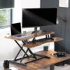 VIVO Rustic Vintage Brown 42 inch Standing Desk Converter, DESK-V042KN | Large, Height Adjustable, Stand Up Desk Riser, Wide Keyboard Tray, Dual Monitor and Laptop Workstation, Black Frame, K Series VIVO Rustic Vintage Brown 42 inch Standing Desk Converter, DESK-V042KN | Large, Height Adjustable, Stand Up Desk Riser, Wide Keyboard Tray, Dual Monitor and Laptop Workstation, Black Frame, K Series