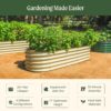 Vego garden Raised Garden Bed Kits, 17" Tall 6 in 1 Modular Metal Raised Planter Bed for Vegetables Flowers Patio Ground Planter Box-Olive Green