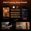 Typhur Sync Air Fryer Oven with Wireless Meat Thermometer Probe, AI Recipes | 12‑in‑1 Countertop Air Fryer Toaster Oven Combo, 360° Turbo Convection, Smart App Control, Home & Commercial, Stainless Steel