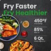 CHEFMAN 6 Quart Dual Basket Air Fryer Oven with Easy View Windows, Sync Finish, Hi-Fry, Auto Shutoff, 2 Independent 3Qt Nonstick Dishwasher Safe Frying Baskets, Digital Double Air Fryer - Black CHEFMAN 6 Quart Dual Basket Air Fryer Oven with Easy View Windows, Sync Finish, Hi-Fry, Auto Shutoff, 2 Independent 3Qt Nonstick Dishwasher Safe Frying Baskets, Digital Double Air Fryer - Black