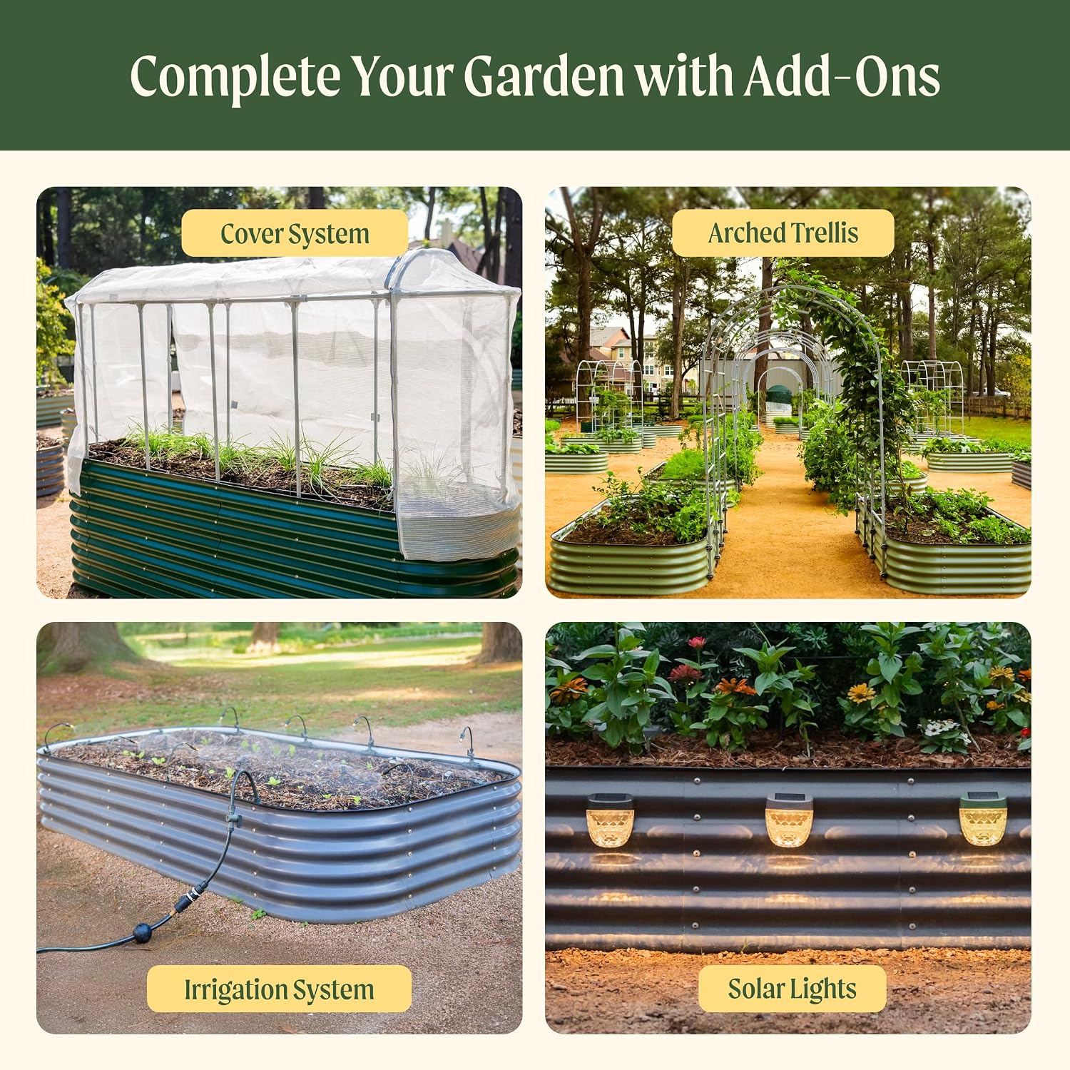 Vego garden Raised Garden Bed Kits, 17" Tall 9 in 1 8ft X 2ft Metal Raised Planter Bed for Vegetables Flowers Ground Planter Box-Modern Gray Vego garden Raised Garden Bed Kits, 17" Tall 9 in 1 8ft X 2ft Metal Raised Planter Bed for Vegetables Flowers Ground Planter Box-Modern Gray - Image 5