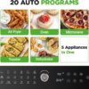 NutriChef 32 Quart Air Fryer & Oven | Digital Airfryer with 20 Presets, Dual Cook, Rotisserie, Bake & More | Multi-Function Convection Countertop Oven | Large Capacity | 18" x 17" x 14 | Black