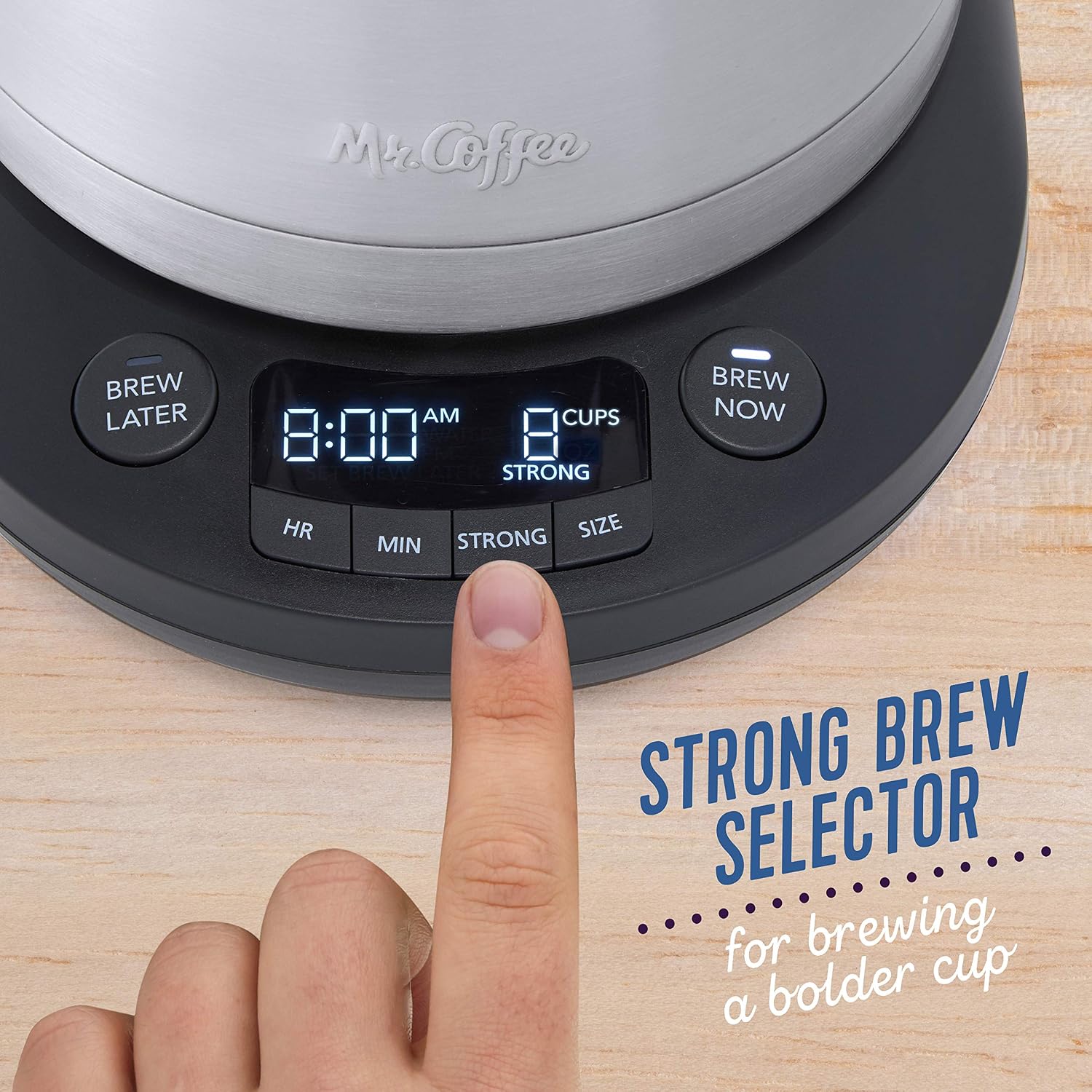 Mr. Coffee Coffee Maker, Programmable Coffee Machine for Single Serve or Carafe Coffee, 10 Cups, Black Mr. Coffee Coffee Maker, Programmable Coffee Machine for Single Serve or Carafe Coffee, 10 Cups, Black - Image 6