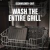GEORGE FOREMAN® Contact Submersible™ Grill, 5-Serving Grill - Adjustable Temperature Control, Black Plates, Wash the entire grill