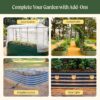 Vego garden Raised Garden Bed Kits, 17" Tall 6 in 1 Modular Metal Raised Planter Bed for Vegetables Flowers Patio Ground Planter Box-Olive Green