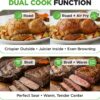 NutriChef 32 Quart Air Fryer & Oven | Digital Airfryer with 20 Presets, Dual Cook, Rotisserie, Bake & More | Multi-Function Convection Countertop Oven | Large Capacity | 18" x 17" x 14 | Black