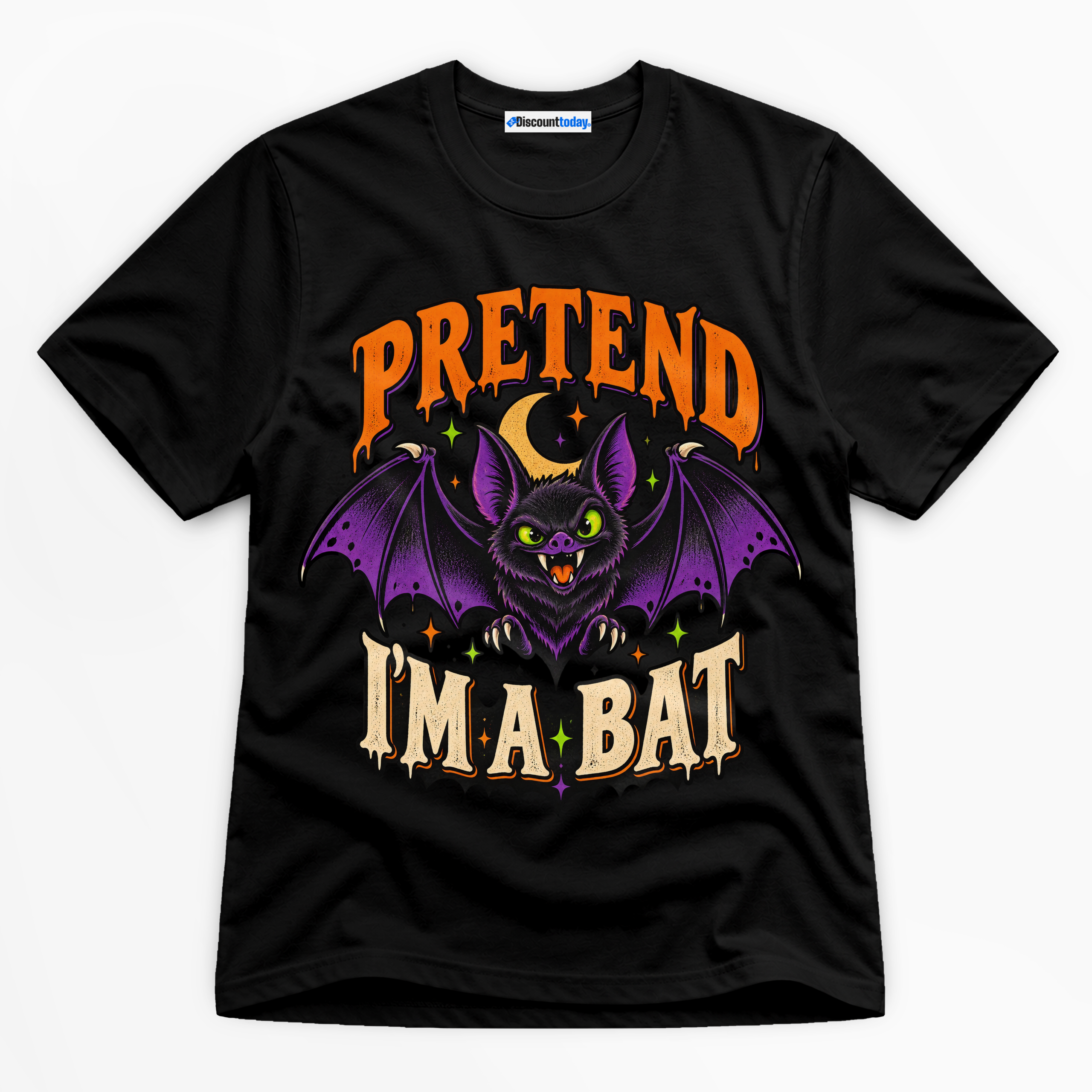 Pretend I'm a Bat Premium Graphic Ver 1 Black T-shirt - Halloween catona-0851-v2
