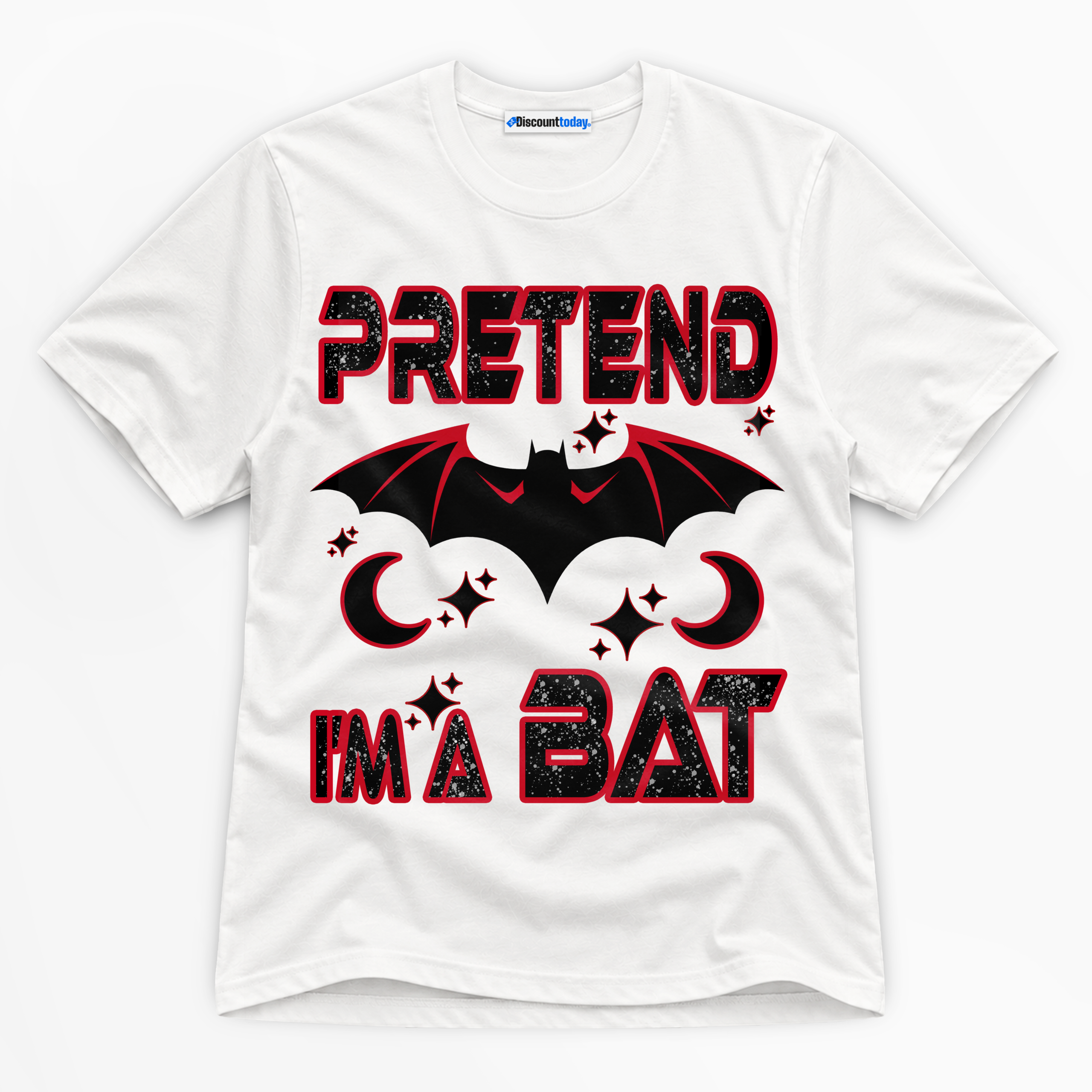 Pretend I'm a Bat Premium Graphic Ver 2 White T-shirt - Halloween catona-0852