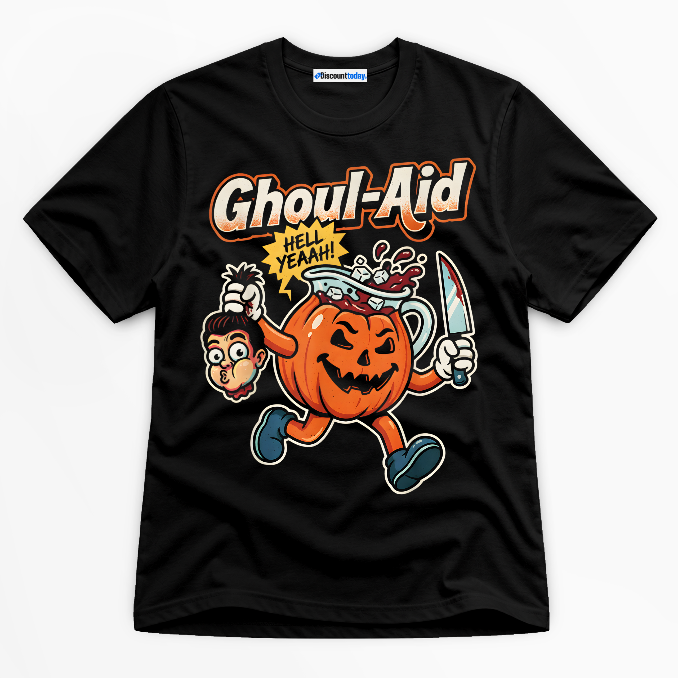 Ghoul-Aid Hell Yeah Premium Graphic Black T-Shirt - Halloween catona-0947