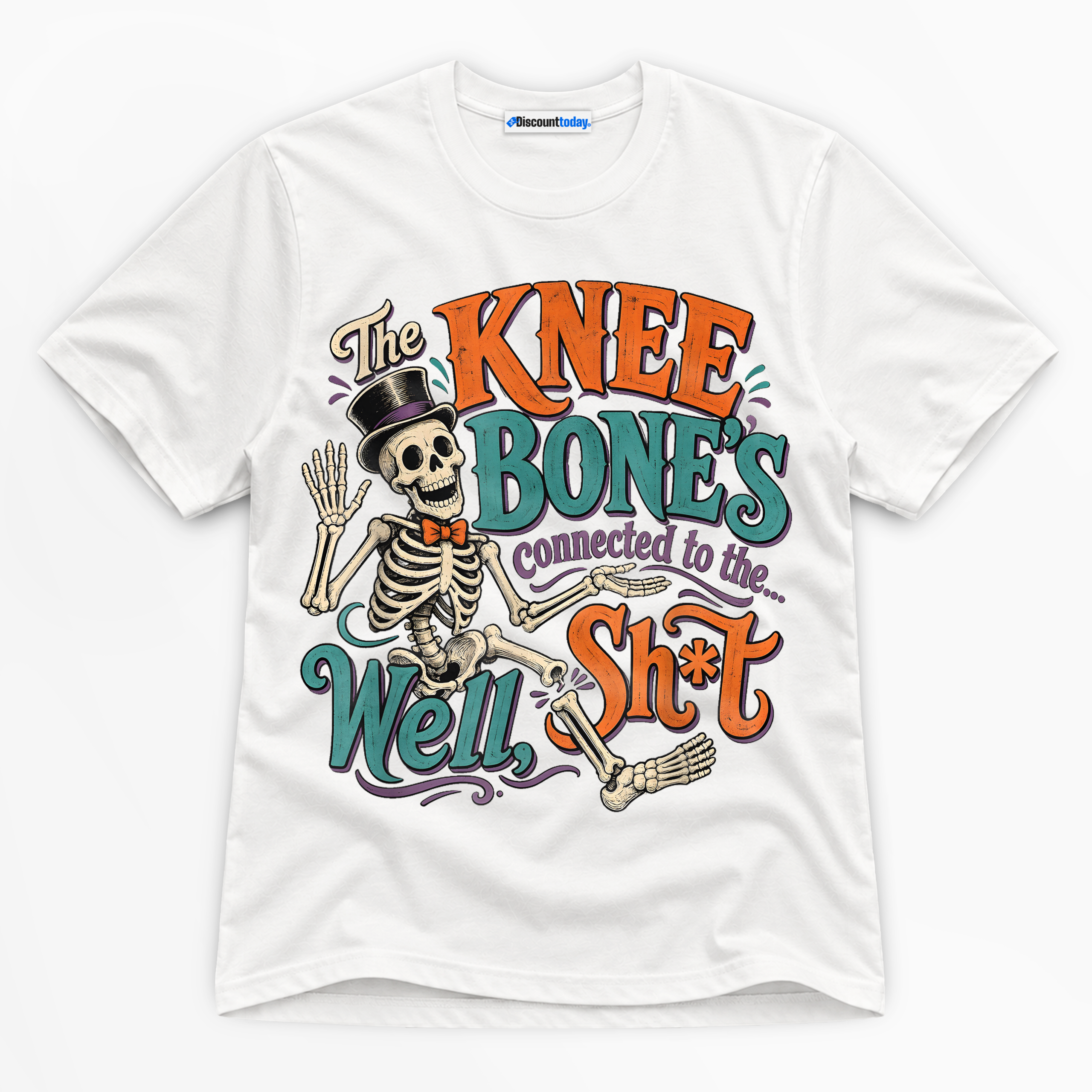 The Knee Bone's Connected To The Well Shit Premium Graphic T-Shirt - Halloween catona-0976-v1