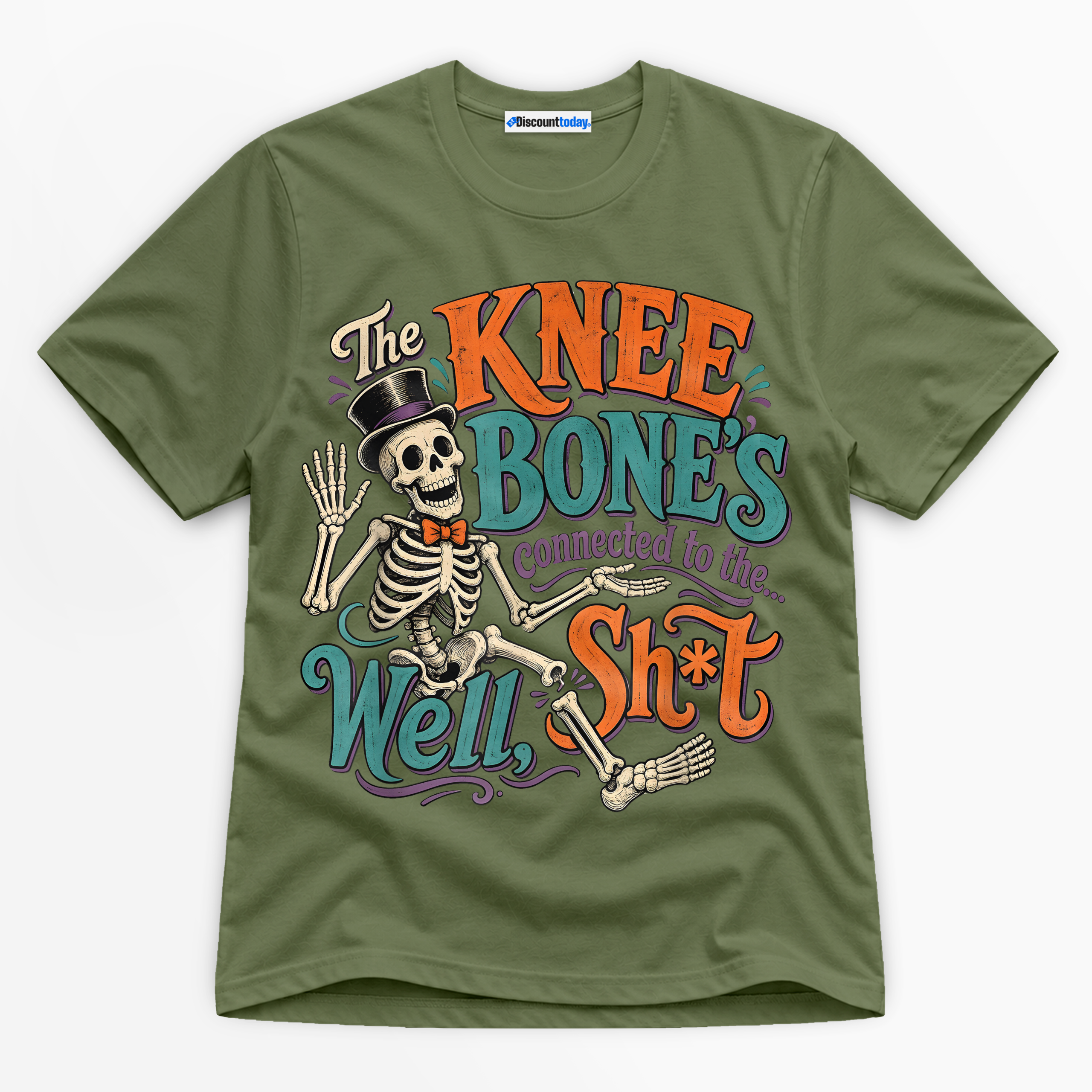 The Knee Bone's Connected To The Well Shit Premium Graphic T-Shirt - Halloween catona-0976-v11