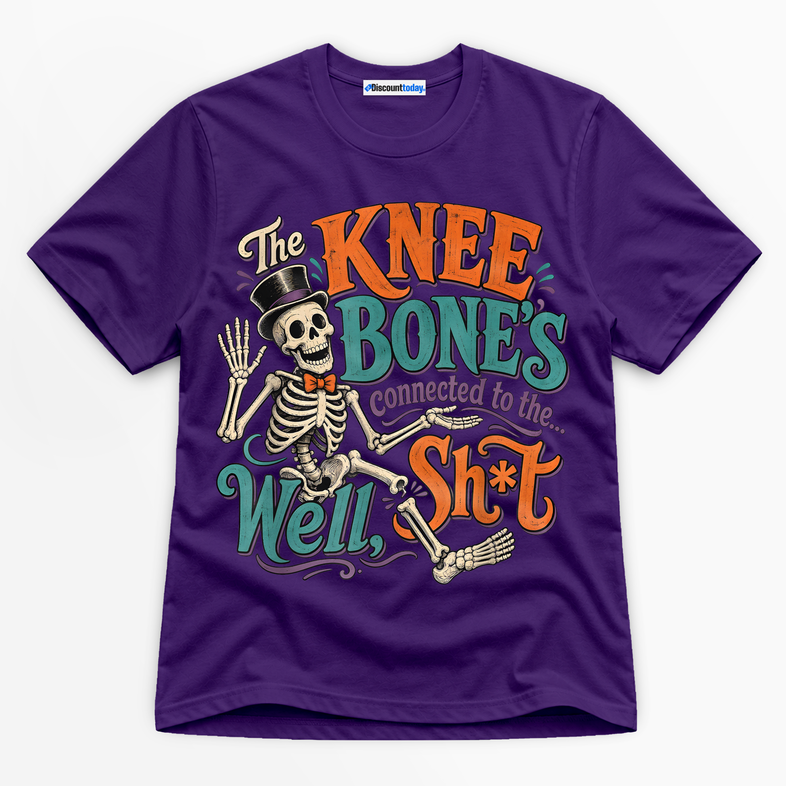 The Knee Bone's Connected To The Well Shit Premium Graphic T-Shirt - Halloween catona-0976-v12