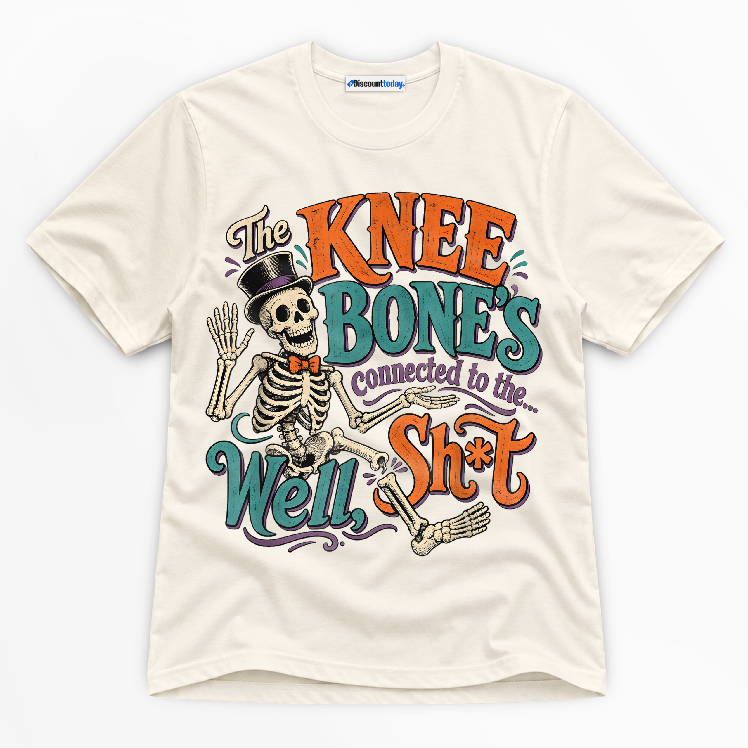 The Knee Bone's Connected To The Well Shit Premium Graphic T-Shirt - Halloween catona-0976-v2