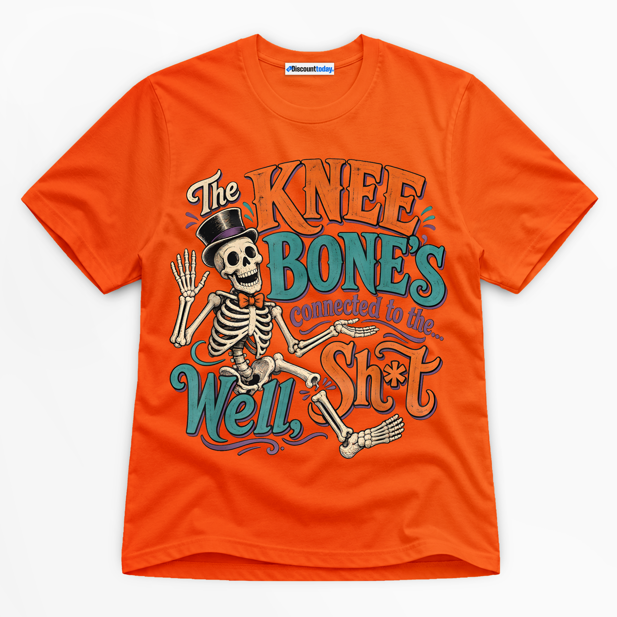 The Knee Bone's Connected To The Well Shit Premium Graphic T-Shirt - Halloween catona-0976-v3