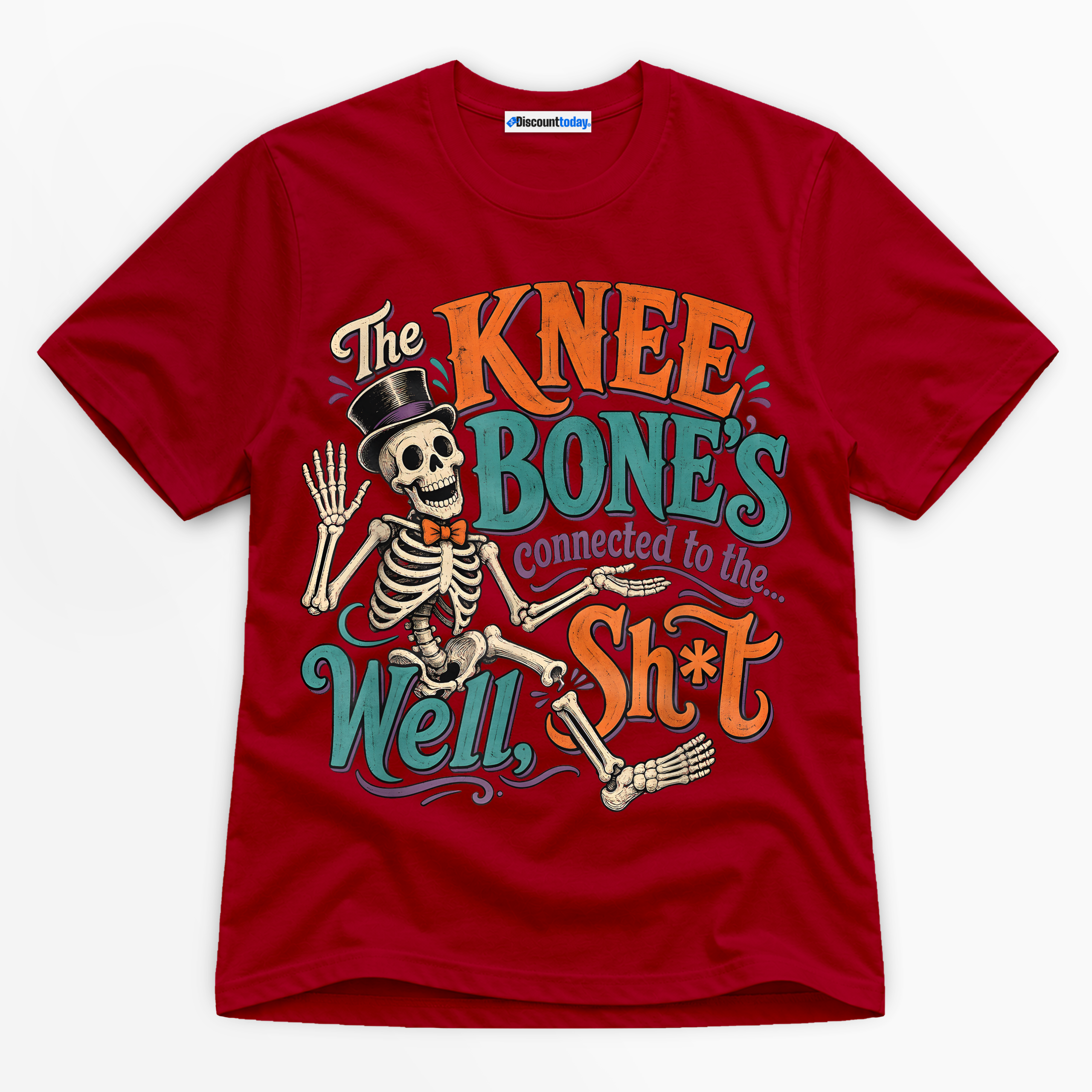 The Knee Bone's Connected To The Well Shit Premium Graphic T-Shirt - Halloween catona-0976-v6